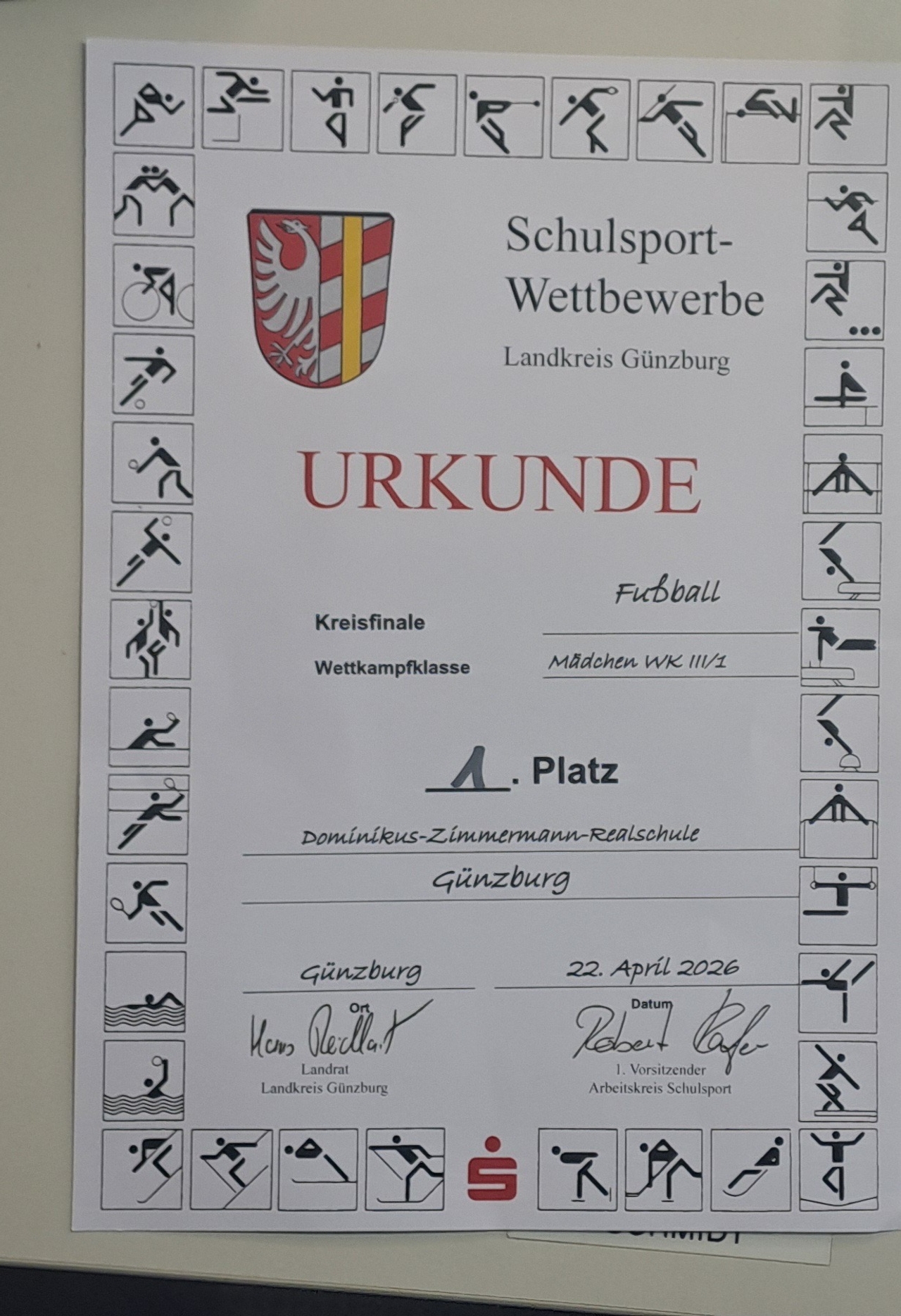 1. Platz für unsere Mädels